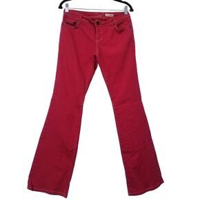 Y2K Chip & Pepper C7P Laguna Beach Flare Red Denim Wide Leg Low Rise